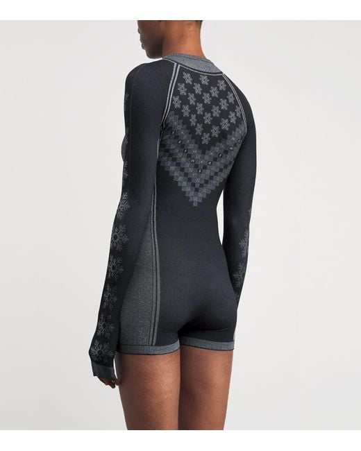 Skims Black First Layers Half-Zip Playsuit