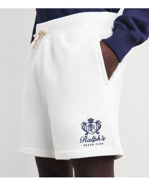 Polo Ralph Lauren White Cotton-Blend Beach Club Shorts for men