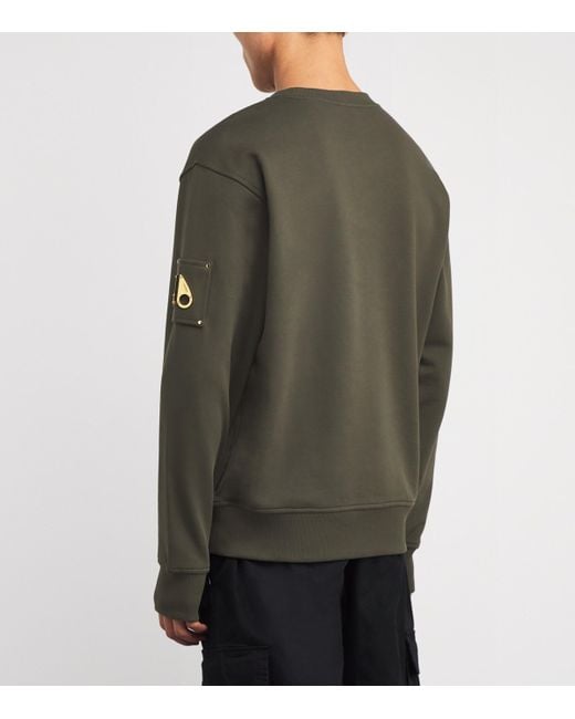 Moose Knuckles Green Cotton Snyder Sweatshirt for men