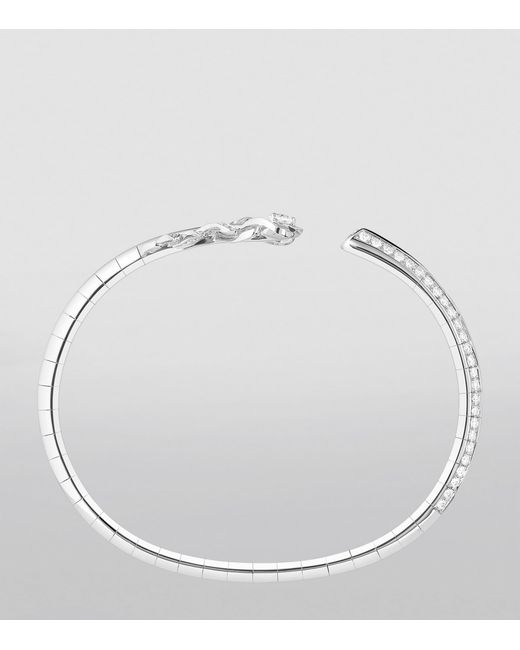 Boucheron White And Diamond Plume De Paon Bracelet