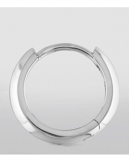 Maria Tash White Faceted Metal Vertex Single Hoop Earring