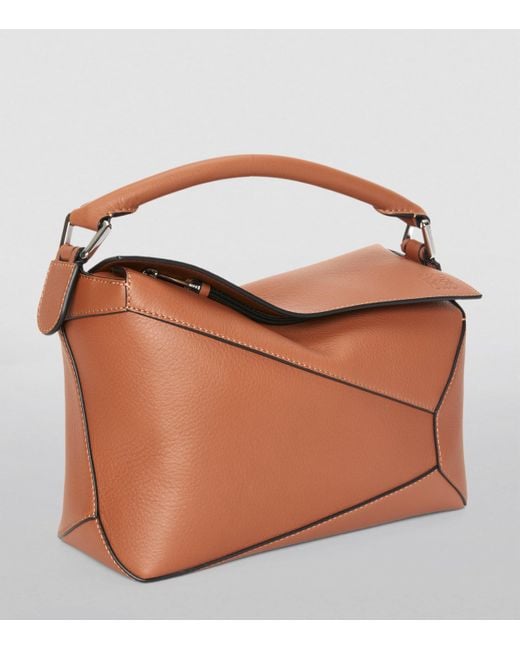 Loewe Brown Luxury Puzzle Bag In Classic Calfskin For