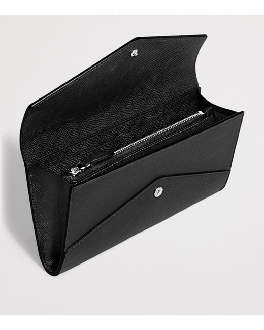 Montblanc Black Leather Sartorial Continental Wallet