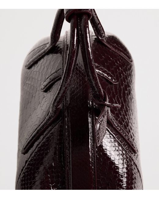 Alaïa Brown Small Snakeskin Purse Top-Handle Bag