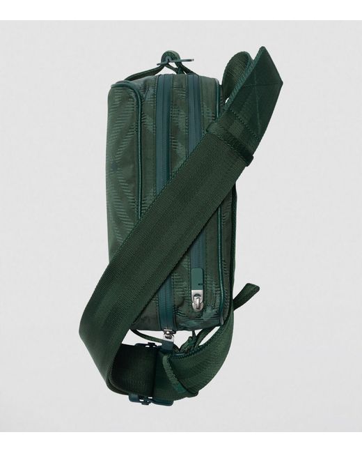 Burberry Green Jacquard-check Belt Bag for men