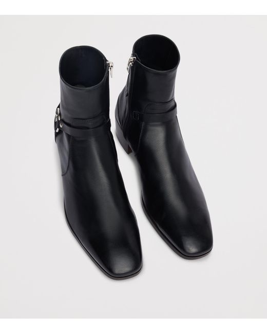 Tom Ford Black Goatskin Ankle Boots for men