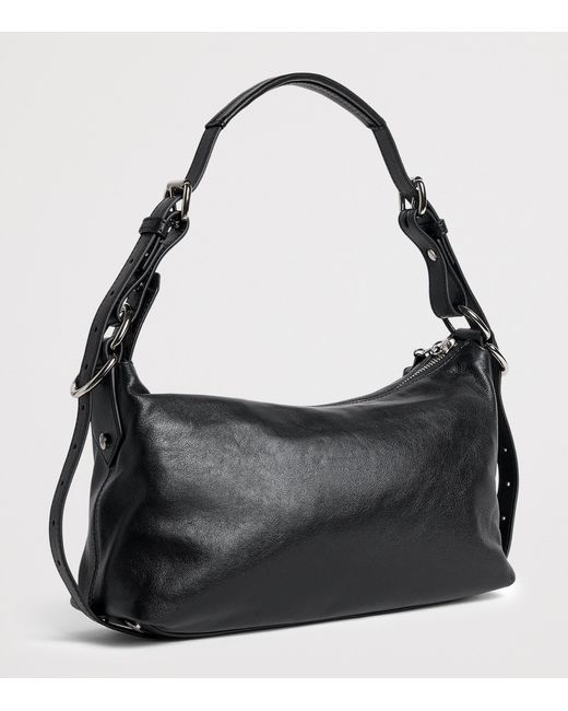 Vivienne Westwood Black Leather Emma Shoulder Bag