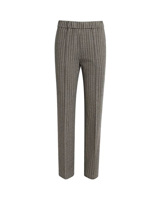 Fabiana Filippi Gray Houndstooth Slim Trousers