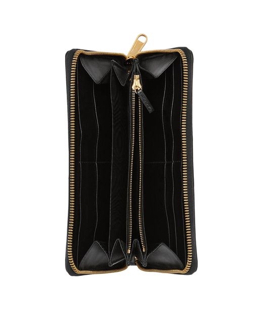 Gucci Black Matelassé Leather Gg Zip-around Wallet