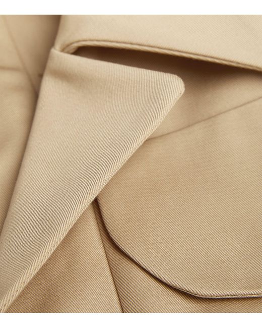 Patou Natural Cropped Short-sleeve Blazer
