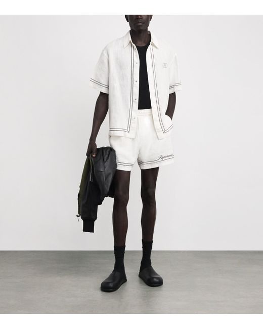 Represent Natural Border-Detail Shorts for men