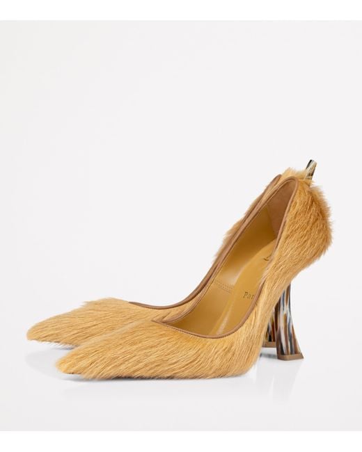 christian-louboutin-kate-clawmax-pony-hair-pumps-100-in-metallic-lyst