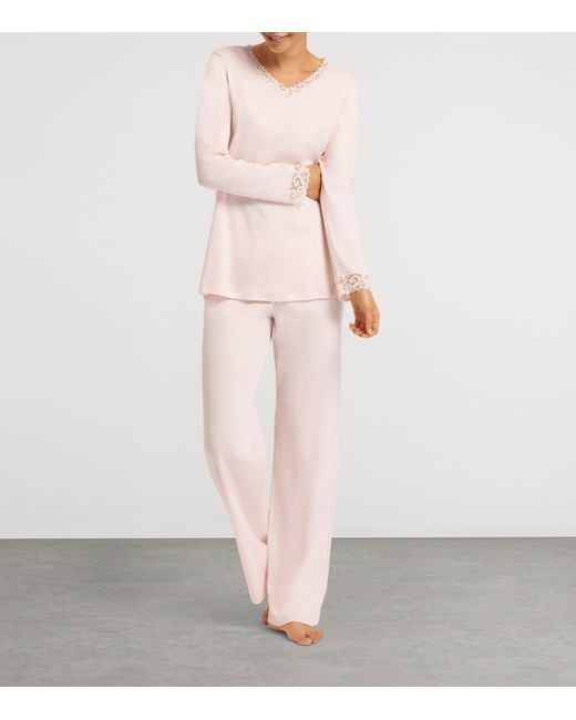 Hanro Pink Cotton Moments Pyjama Set