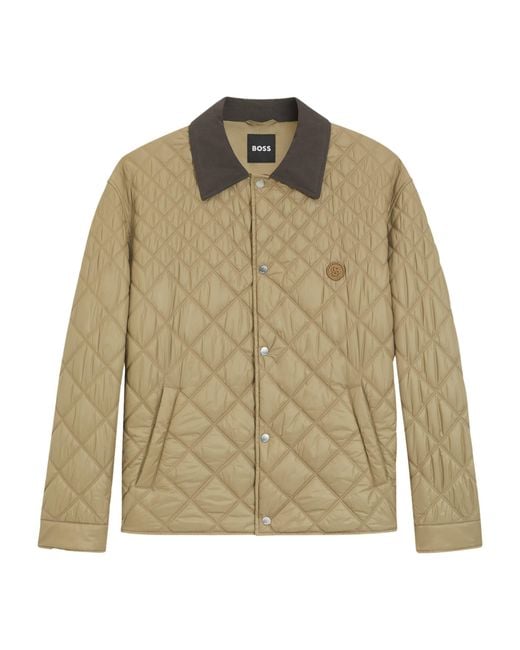 Boss Green Water-Repellent Quilted Field Jacket for men