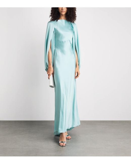Roksanda Blue Silk Kami Maxi Dress
