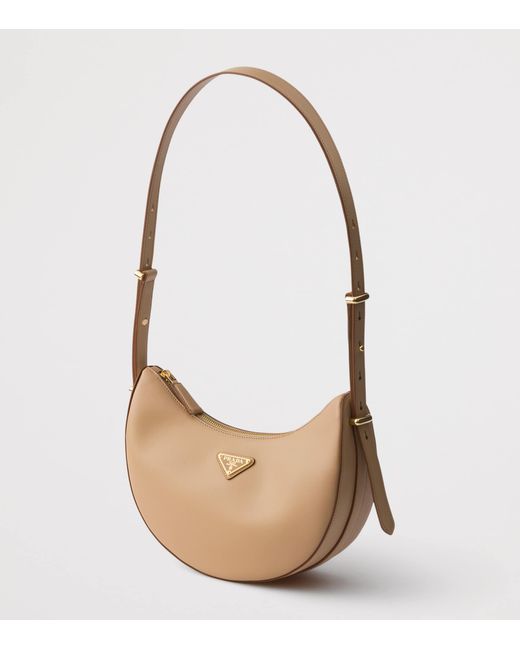 Prada Metallic Leather Arqué Shoulder Bag