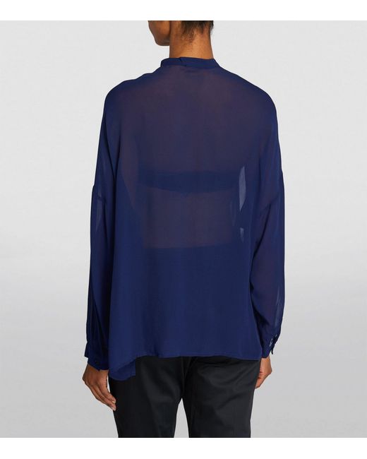 MAX&Co. Blue Sheer Georgette Shirt