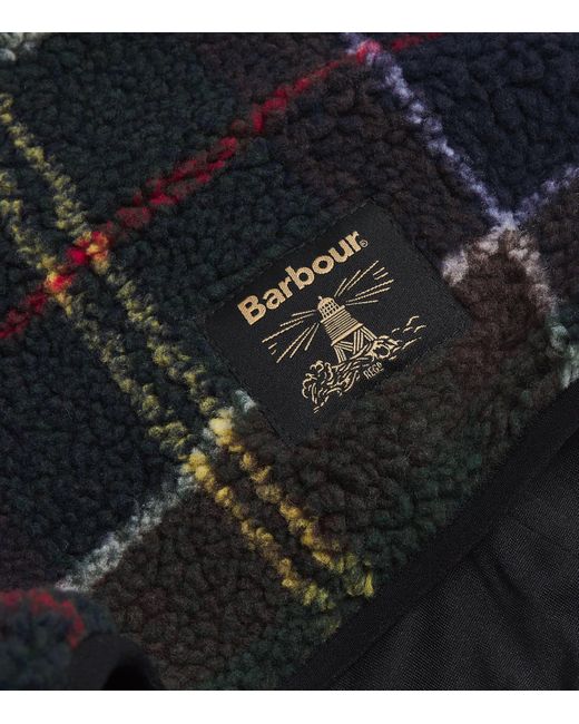 Barbour Black Field Fleece Tartan Snood for men