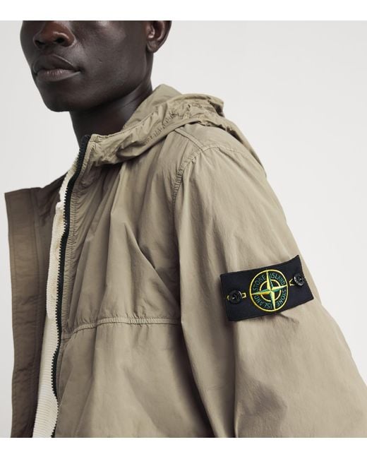 Stone Island Green Short Hooded Parka for men