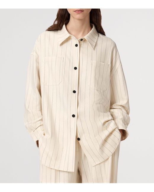 AllSaints Natural Stripe Olga Shirt
