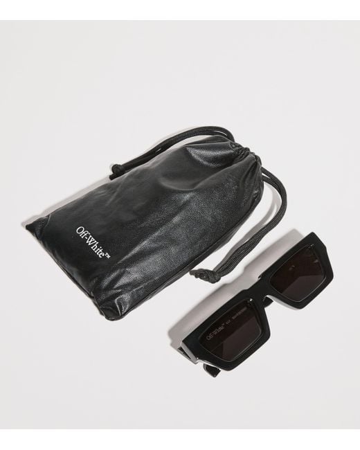 Off-White c/o Virgil Abloh Black Metal Manchester Sunglasses for men