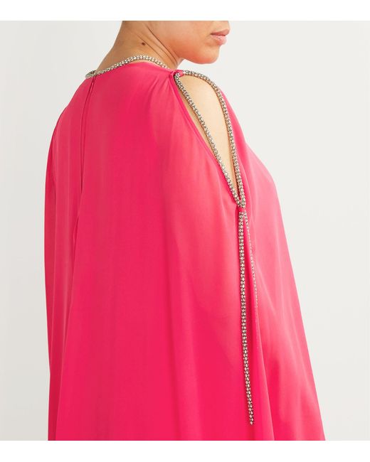 Marina Rinaldi Pink Silk Georgette Maxi Dress