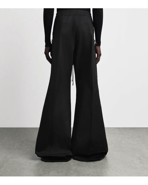 Rick Owens Black Stretch-Cotton Heizer Belas Cargo Trousers for men
