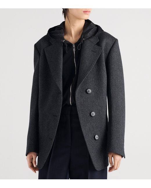 Prada Black Cotton Reversible Hoodie