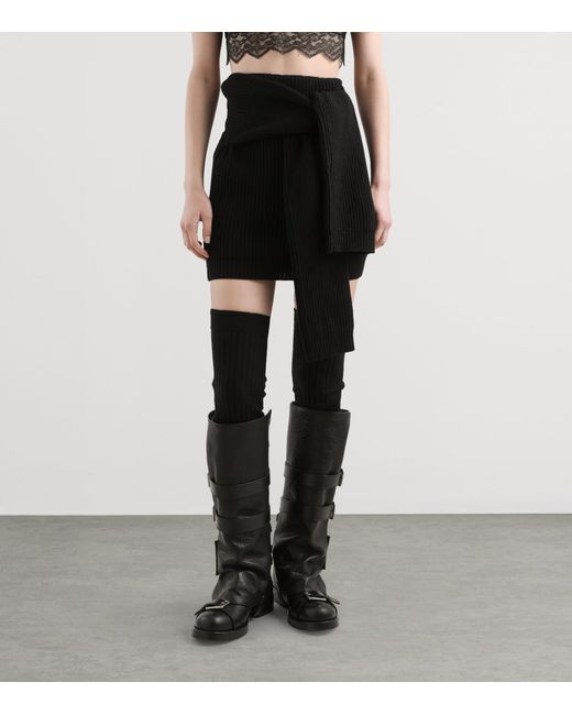 Dolce & Gabbana Black Virgin Wool Mini Skirt