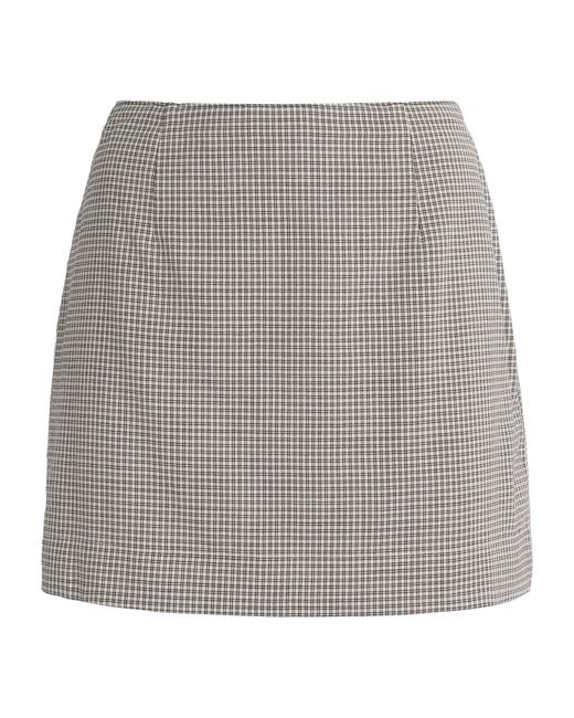 Rag & Bone Gray Wool Plaid Mini Skirt