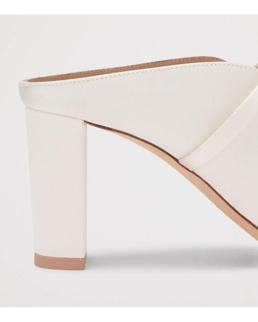 Malone Souliers White Satin Norah Heeled Sandals 70