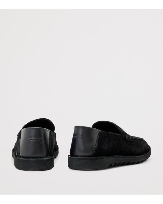 AllSaints Black Suede Slix Loafers for men