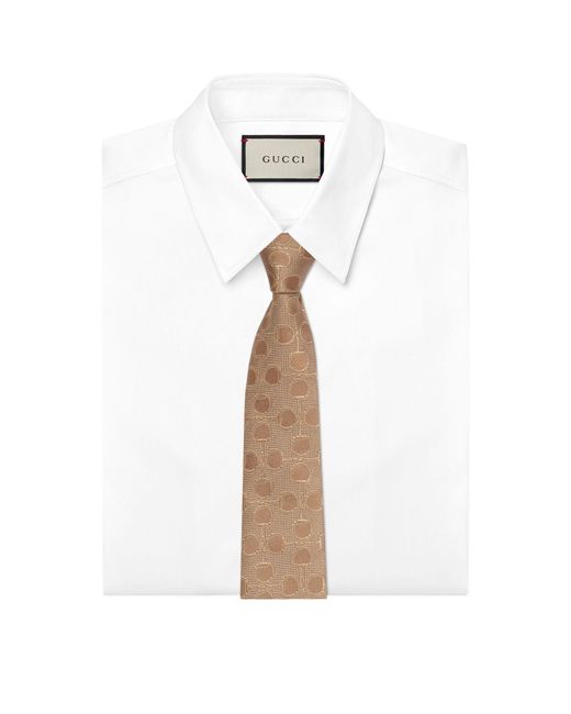 Gucci Natural Silk Horsebit Tie for men