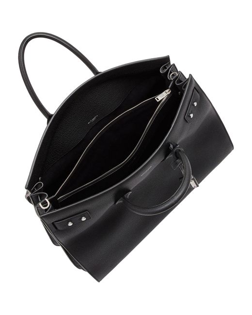 Saint Laurent Black Grained Leather Sac De Jour Tote Bag for men
