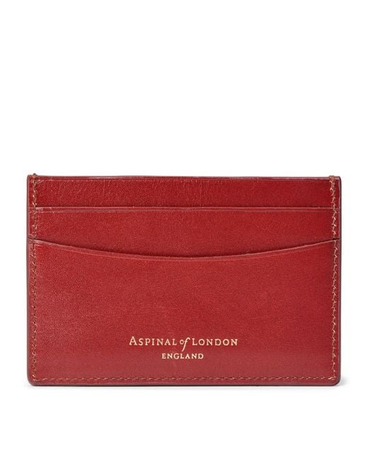 Aspinal Red Slim Card Holder