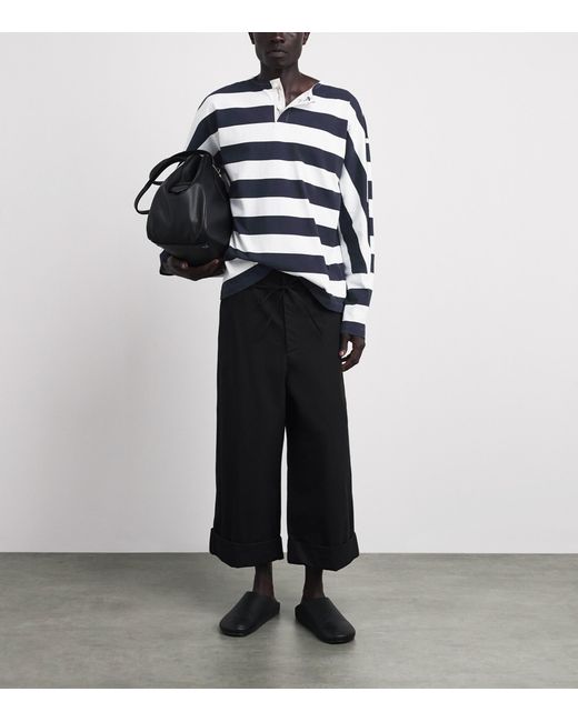 Jacquemus Blue Cotton Sailor Henley T-Shirt for men