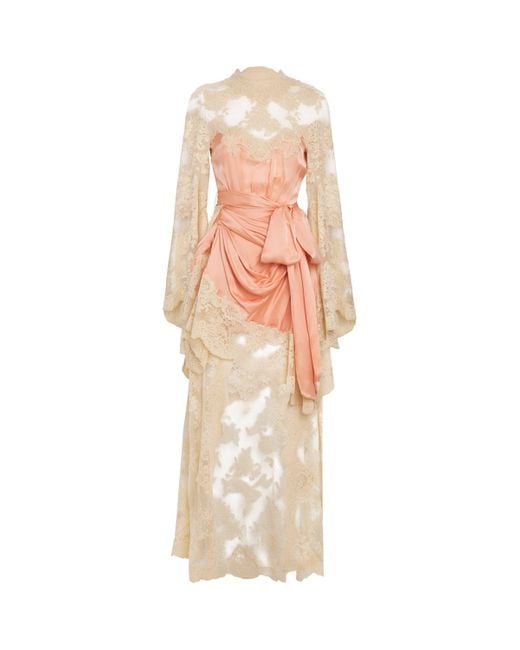 chinese dress ladies Alchemy Pink Paisley Structured Scarf Tie Midi Dress main image 0