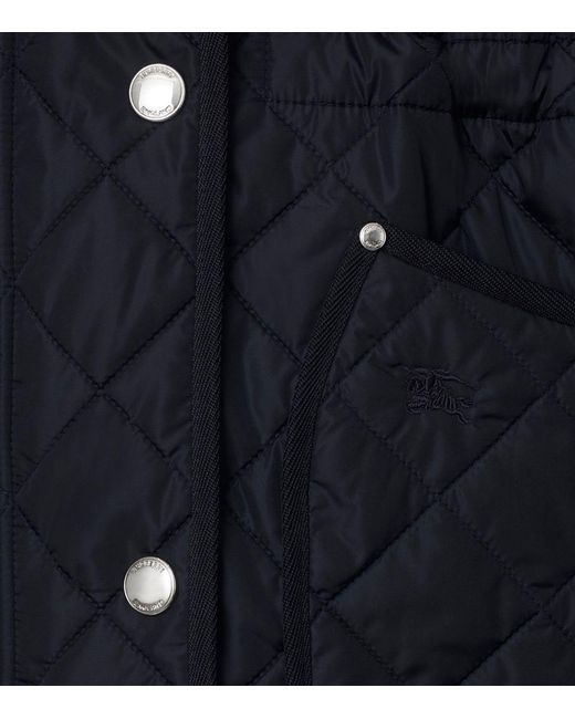 Burberry Blue Quilted Roxbugh Puffer Jacket