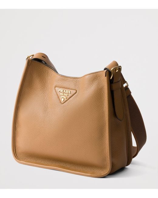 Prada Brown Medium Leather Shoulder Bag