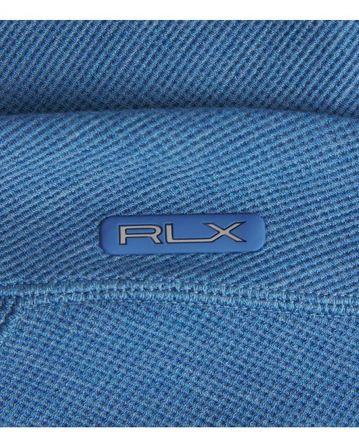Ralph Lauren Blue Waffle-Knit Hoodie for men