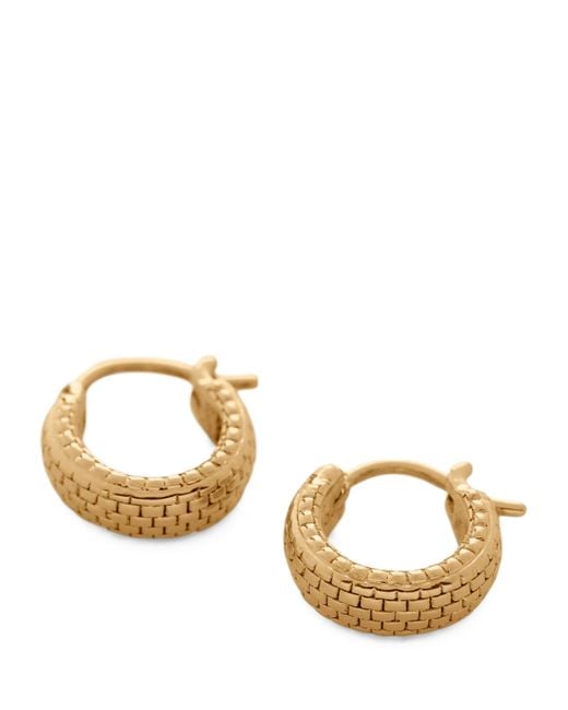 Monica Vinader Metallic Vermeil Heirloom Huggie Earrings