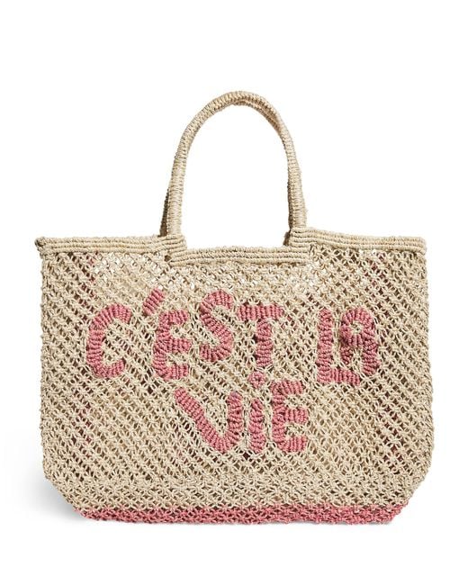 The Jacksons Natural Jute C'Est La Vie Lavinia Tote Bag