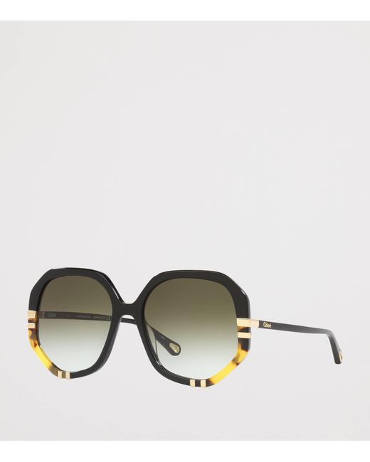 Chloé Green Ch0105S Rectangle Sunglasses