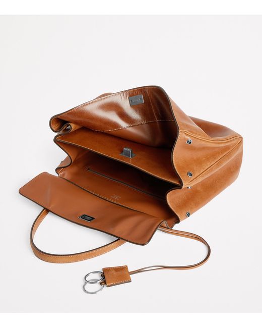 Balenciaga Brown Medium Leather Rodeo Top-Handle Bag