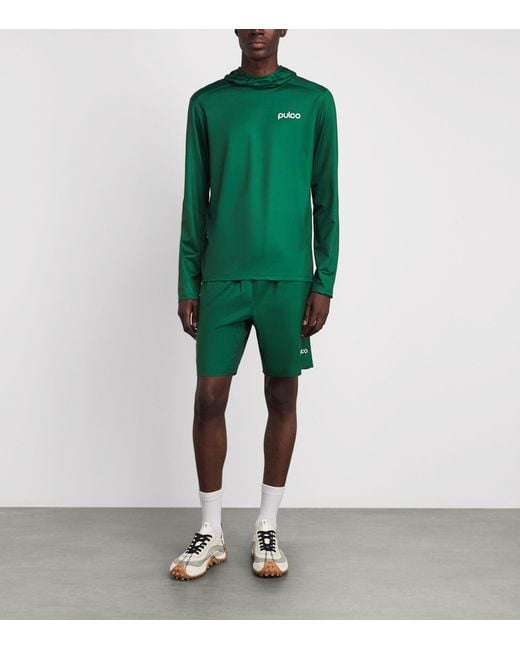 Pulco Studios Green Hooded Playing Top for men