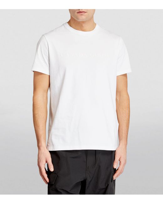 Canada Goose White Emerson Crew-Neck T-Shirt for men