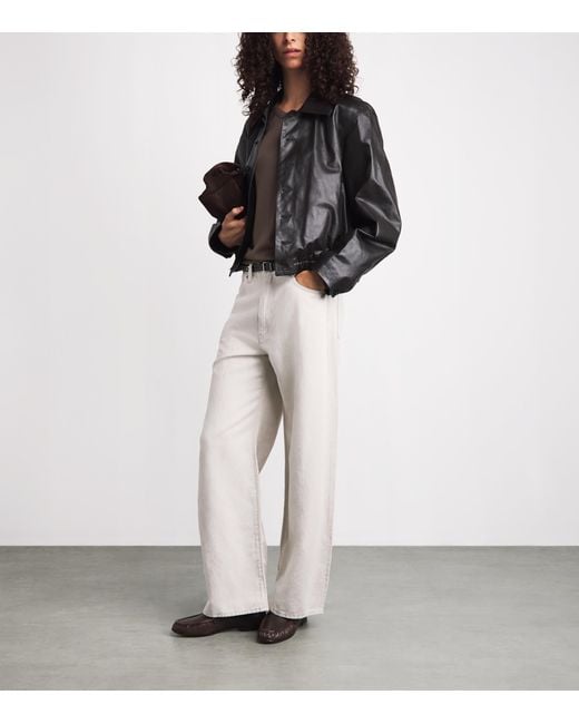 Lemaire Brown Cotton Ribbed Long-Sleeve T-Shirt