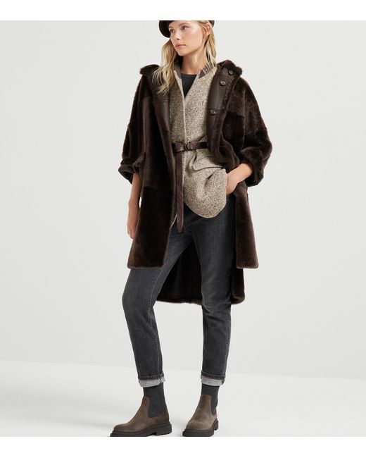 Brunello Cucinelli Black Cashmere-Silk Sweater