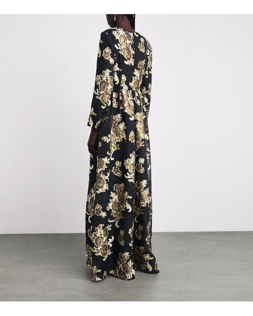 Huishan Zhang Black Embroidered Amanda Gown