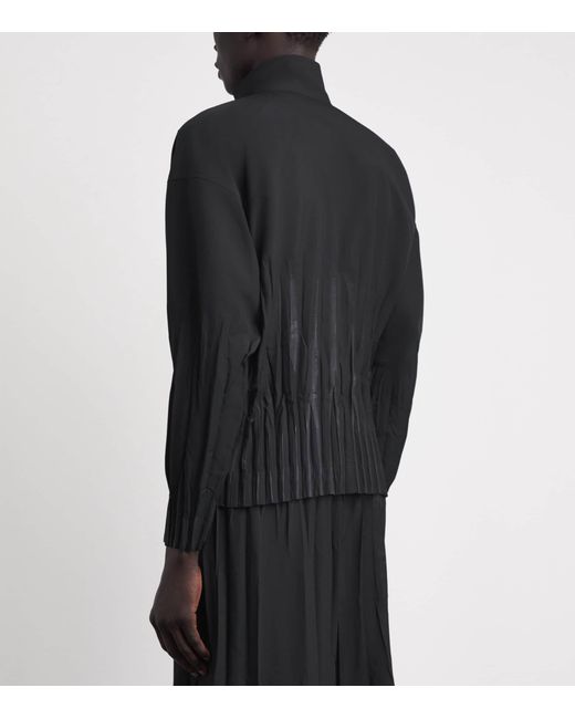 IM MEN Blue Pleated Waft Jacket for men